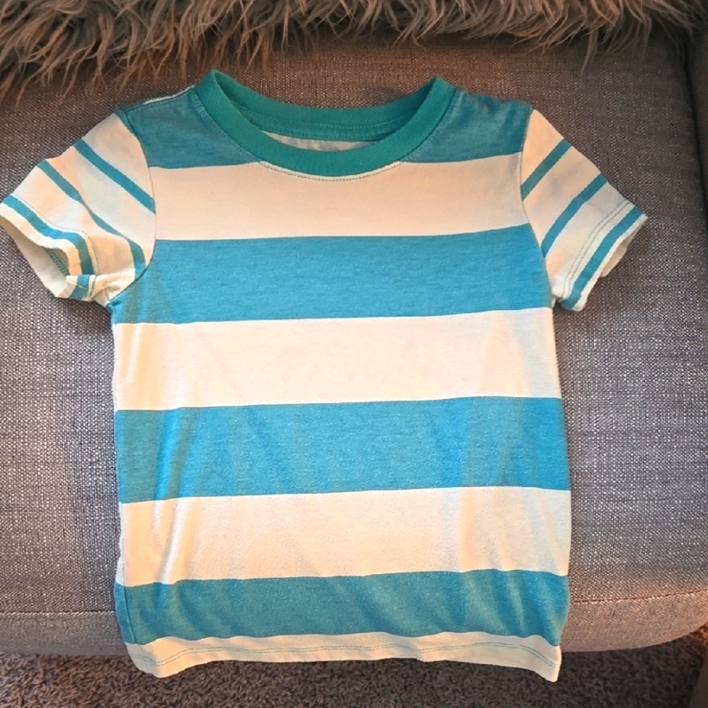 Striped Blue and Cream T-Shirt